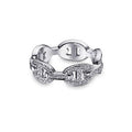 Hermes Chaine D'Ancre Enchainee Diamond 18K Gold Ring