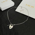 Dior Heart Key Pendant 18K Gold Necklace