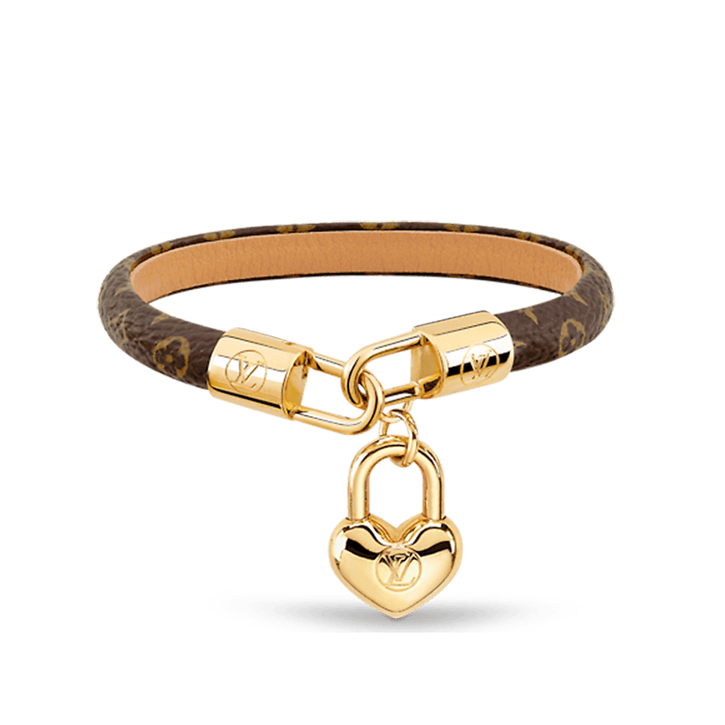 Louis Vuitton Crazy In Lock Charm 18K Gold Bracelet