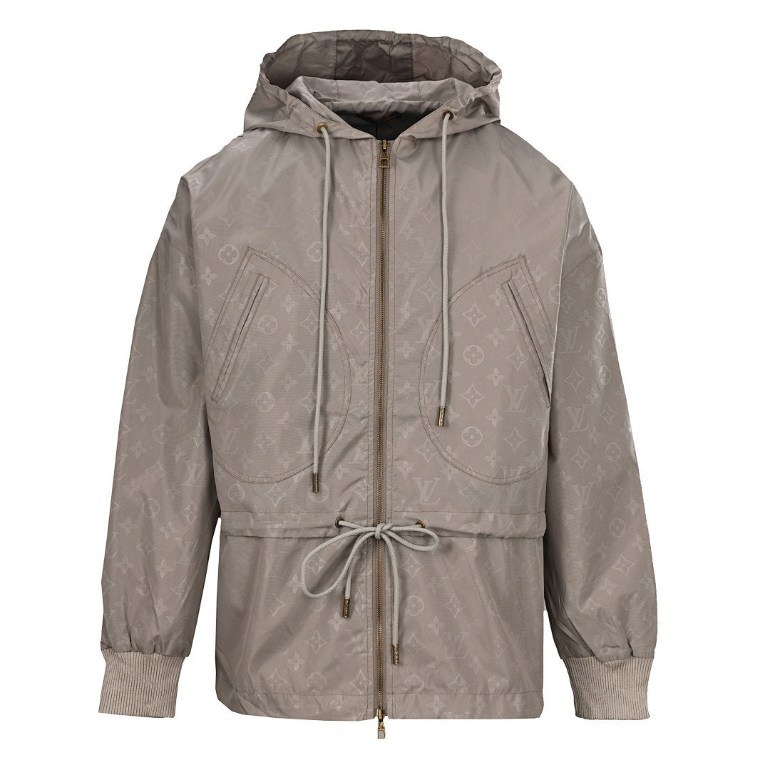 Louis Vuitton Monogram-Print Trench Coat-Style Zip Jacket with Cargo Pockets - product image