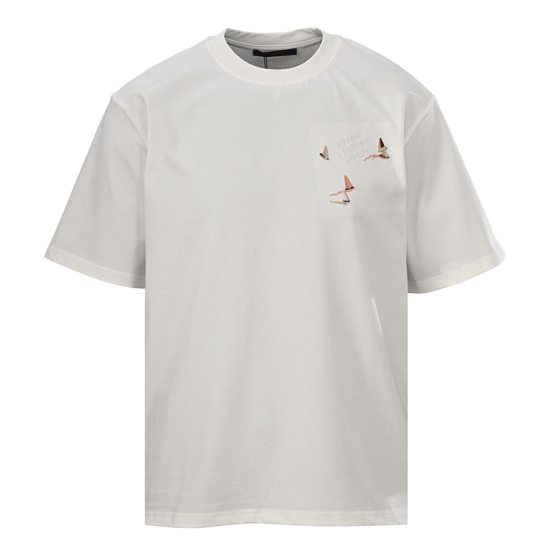 Louis Vuitton Embroidered Sailboat Short-Sleeve T-Shirt - product image 3