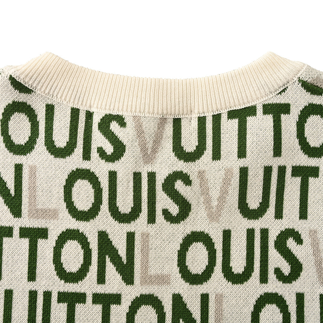 Louis Vuitton "Barrage" Letter Jacquard Knit Short-Sleeve T-Shirt - product image 4