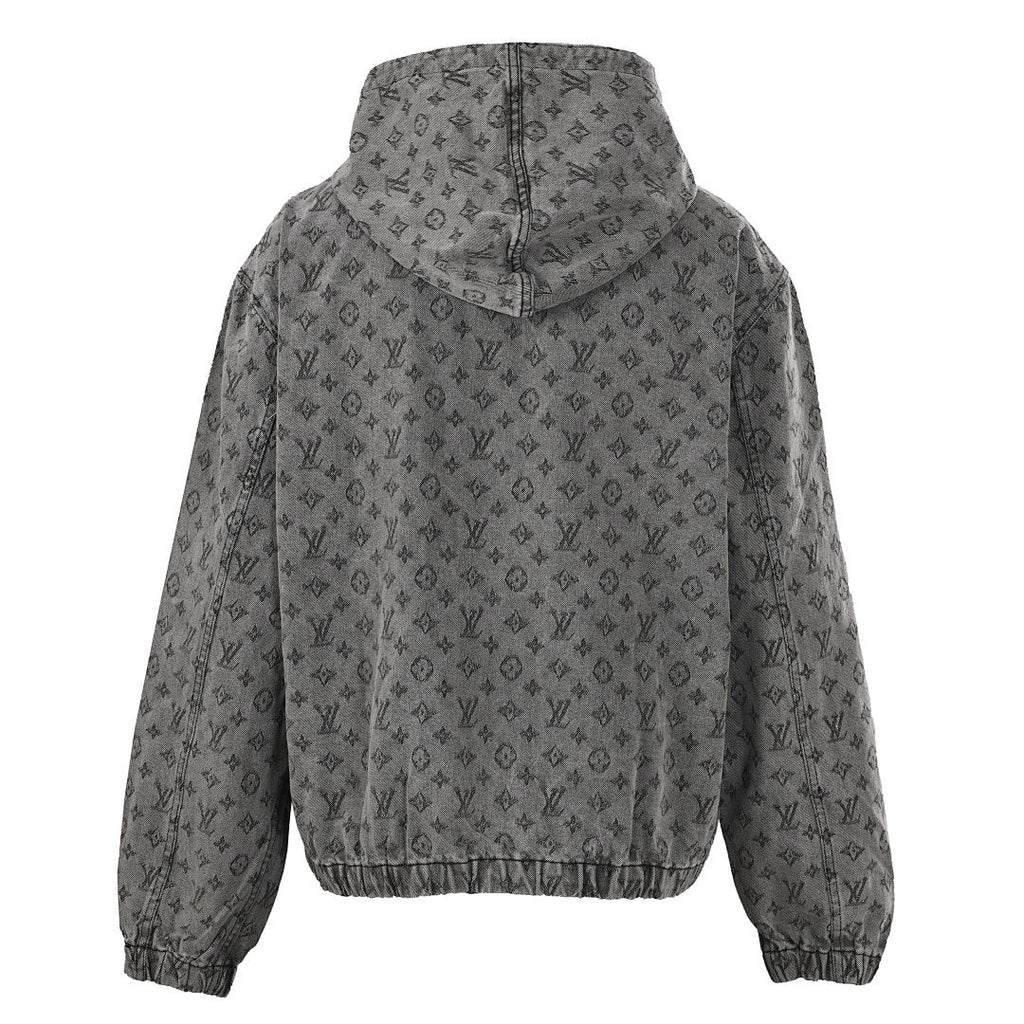 Louis Vuitton All-Over Monogram Jacquard Zip-Up Hooded Denim Jacket - product image 2