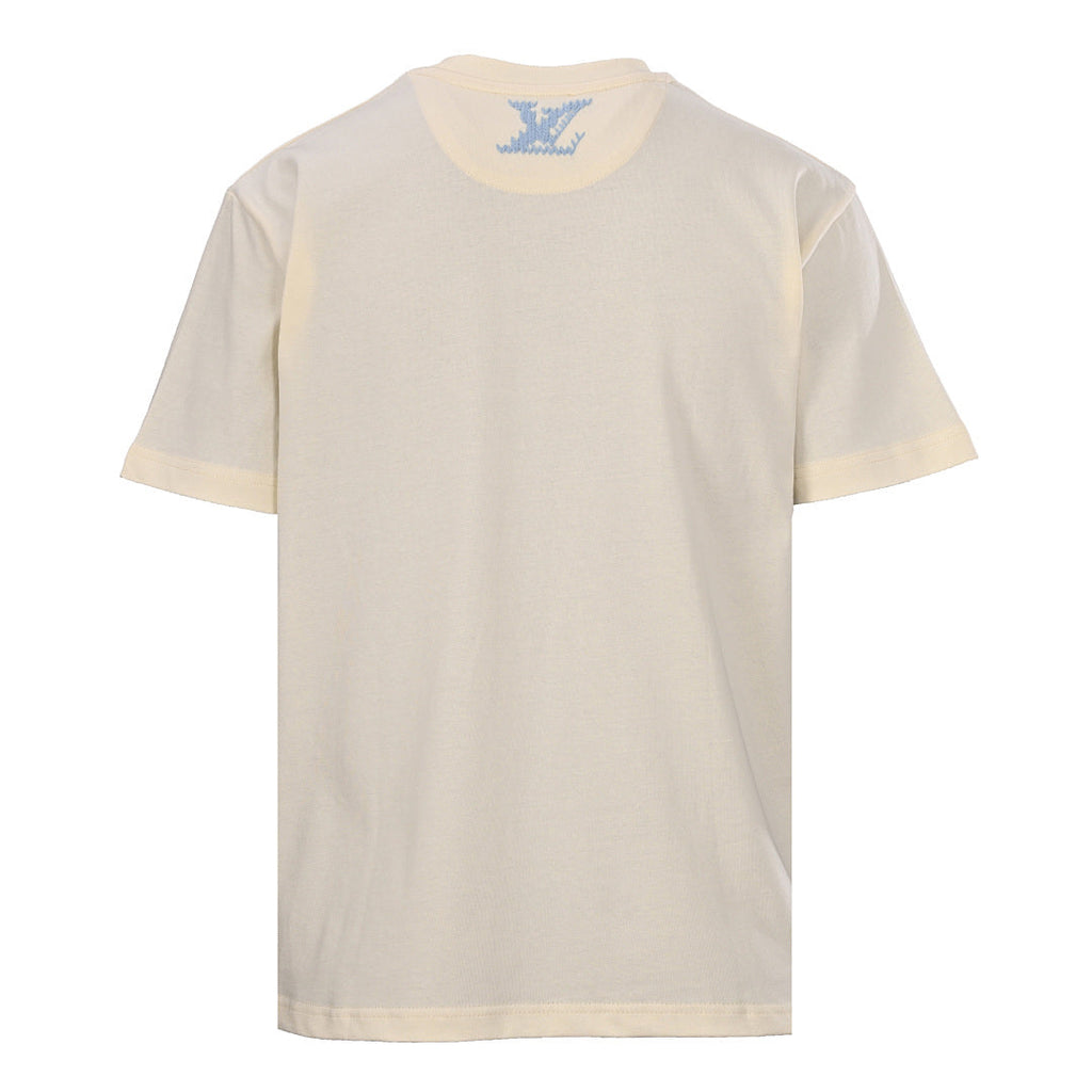 Louis Vuitton Blue Short-Sleeve T-Shirt with Knitted Embroidery - product image 2