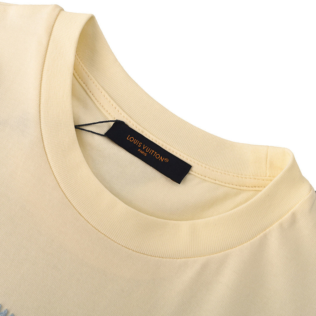 Louis Vuitton Blue Short-Sleeve T-Shirt with Knitted Embroidery - product image 3