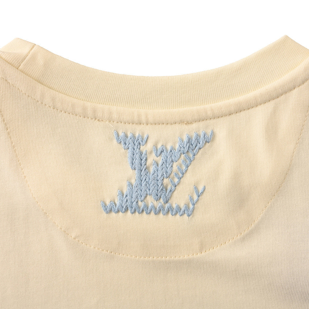 Louis Vuitton Blue Short-Sleeve T-Shirt with Knitted Embroidery - product image 5