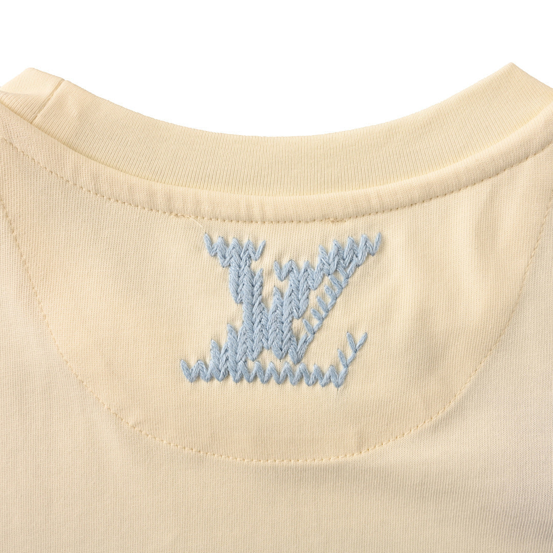 Louis Vuitton Blue Short-Sleeve T-Shirt with Knitted Embroidery - product image 5