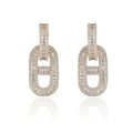 Hermes Diamonds 18K Gold Earrings