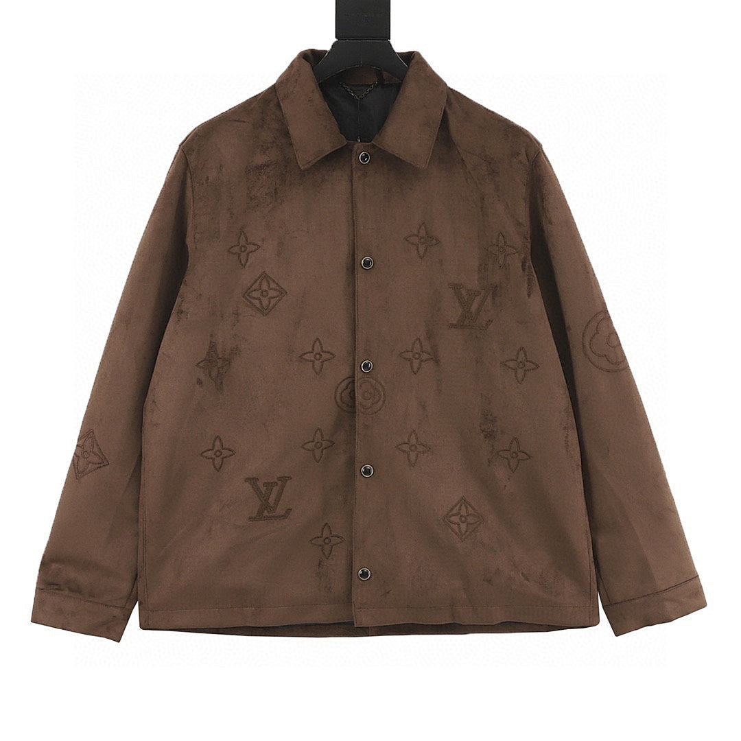 Louis Vuitton Suede Jacket with Large Floral Embroidery - product image