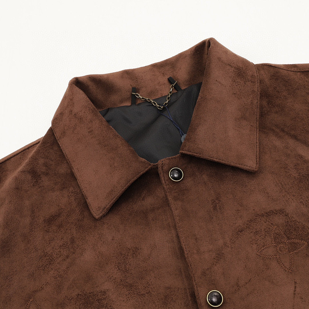Louis Vuitton Suede Jacket with Large Floral Embroidery - product image 3