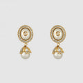 Gucci Double Flower Pearl 18K Gold Earrings