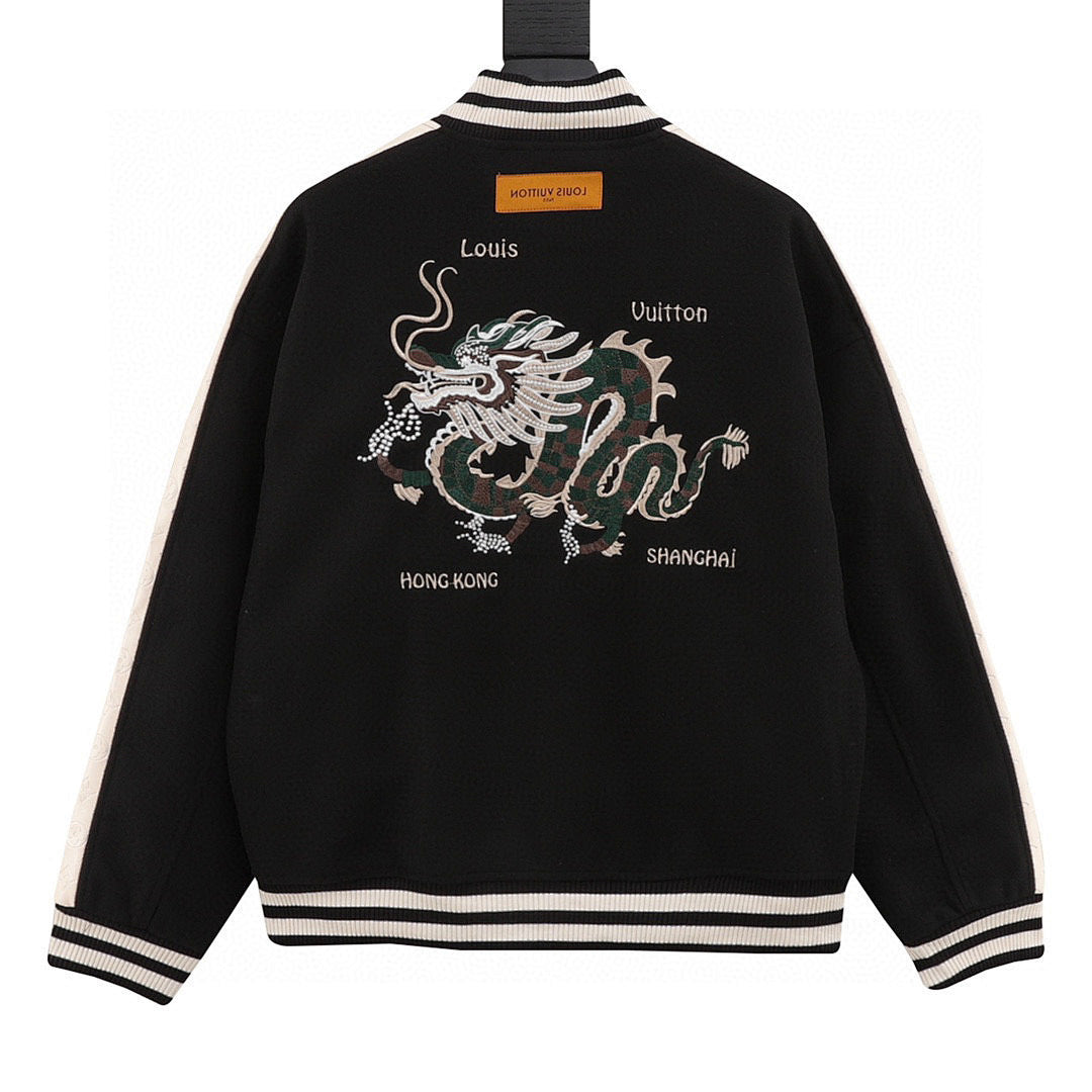 Louis Vuitton Chinese Dragon Embroidered & Paneled Baseball Jacket - product image 2
