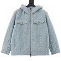 Louis Vuitton All-Over Jacquard Logo Washed & Distressed Cotton Hooded Jacket - product image