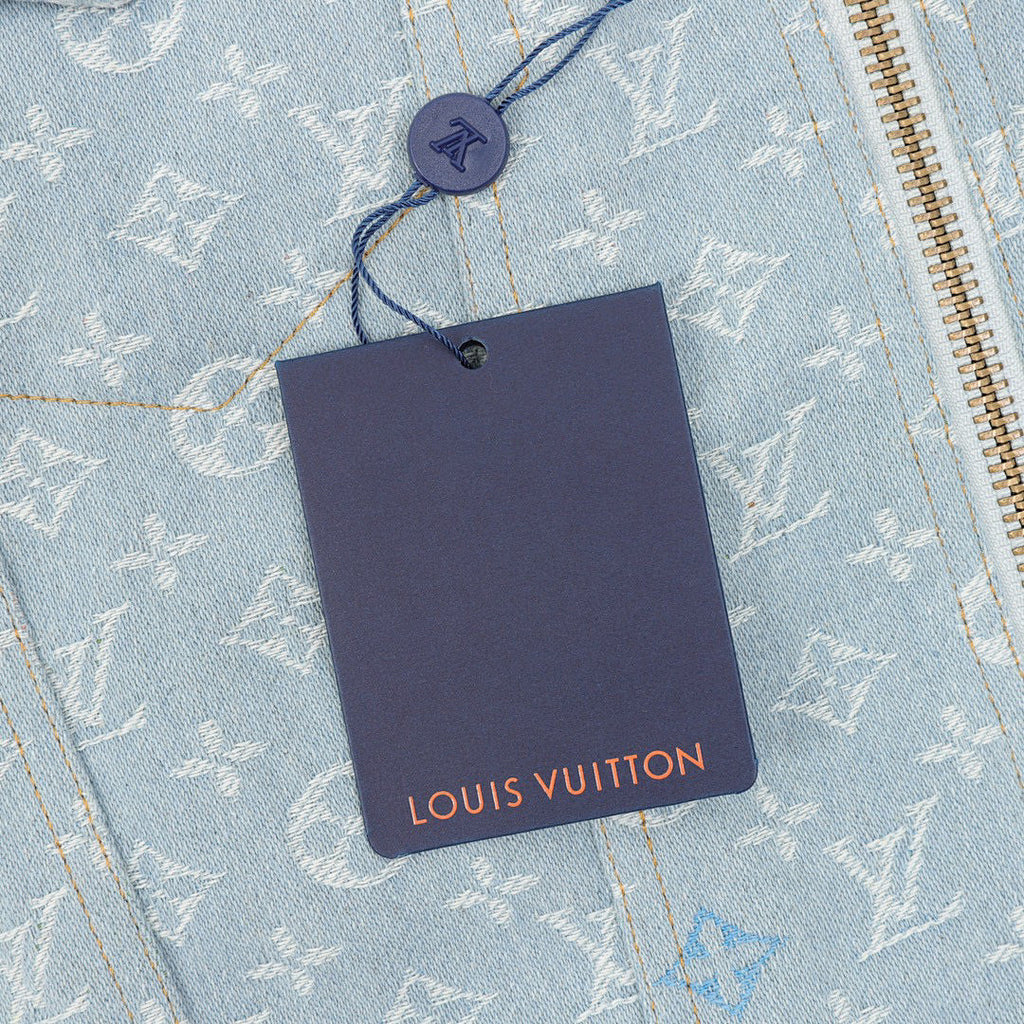 Louis Vuitton All-Over Jacquard Logo Washed & Distressed Cotton Hooded Jacket - product image 4