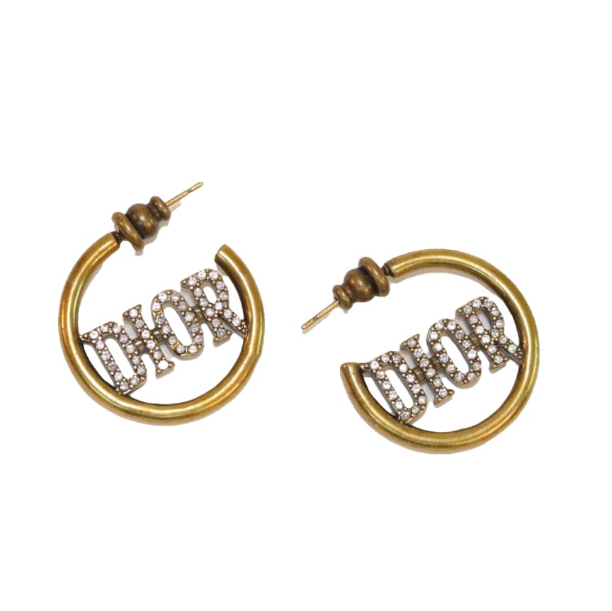 Dior 30 Montaigne Hoop 18K Gold Earrings