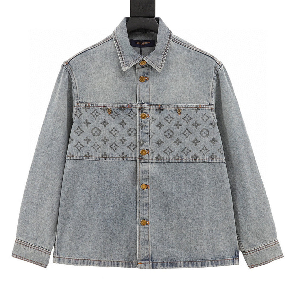 Louis Vuitton Monogram Denim Patchwork Long-Sleeve Jacket - product image