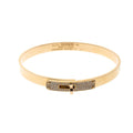 Hermes Kelly Small Model Diamond 18K Gold Bracelet