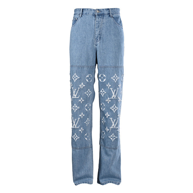 Louis Vuitton LV Detail Straight-Leg Denim Trousers - product image