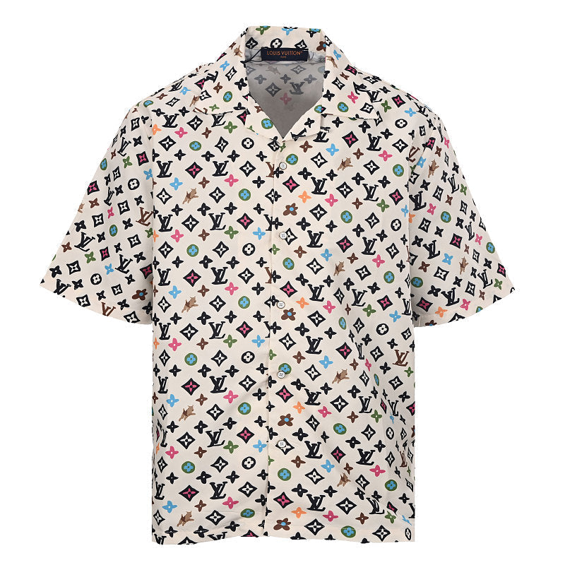Louis Vuitton Printed Mulberry Silk Short-Sleeve Shirt - product image