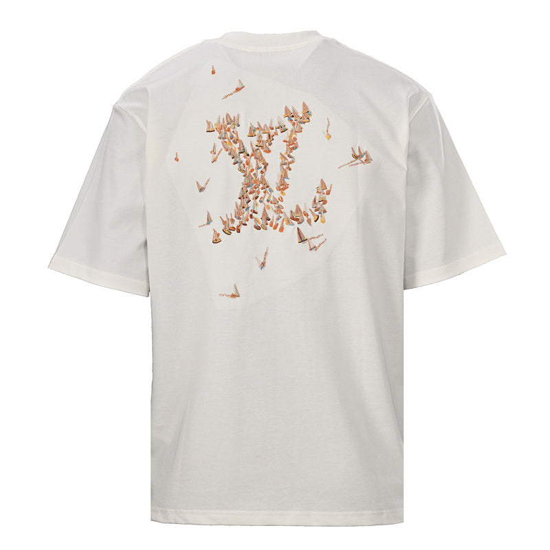 Louis Vuitton Embroidered Sailboat Short-Sleeve T-Shirt - product image