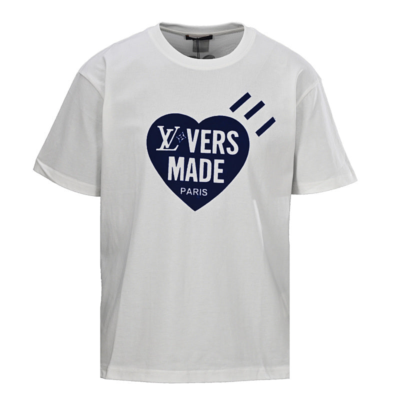 Louis Vuitton Heart-Flocked Print Short-Sleeve T-Shirt - product image