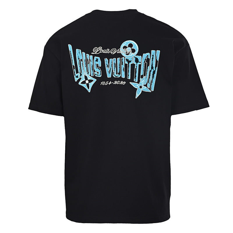Louis Vuitton Short-Sleeve T-Shirt with Front and Back Lettering and Monogram - product image
