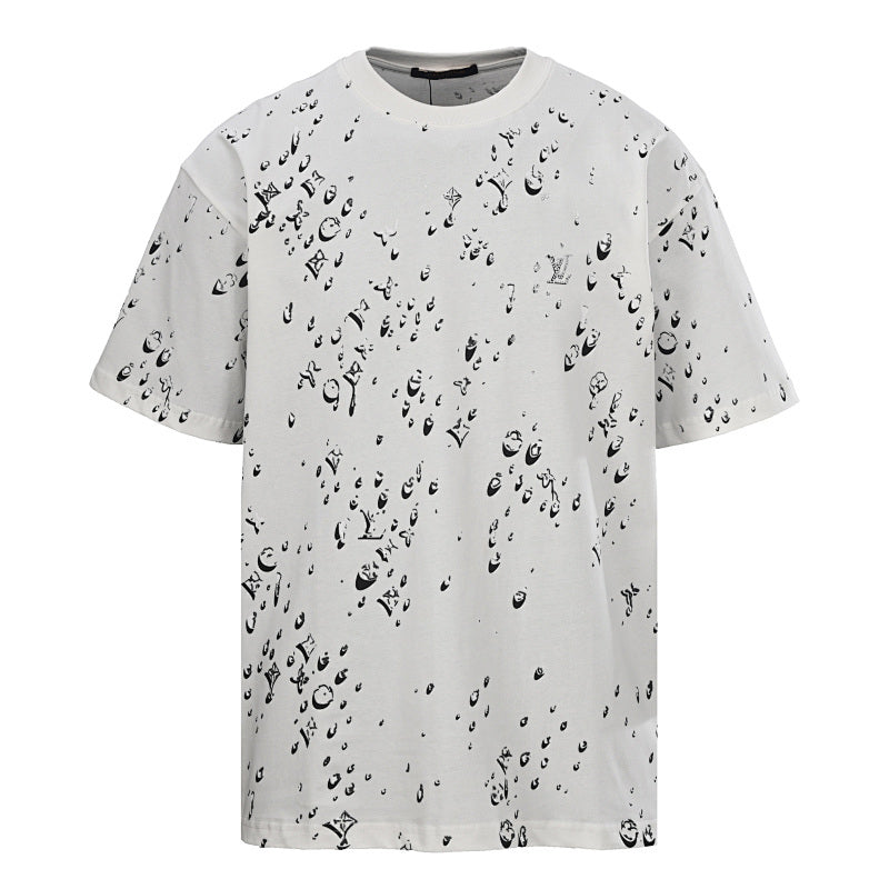 Louis Vuitton Water-Droplet Ink-Splatter Short-Sleeve T-Shirt - product image