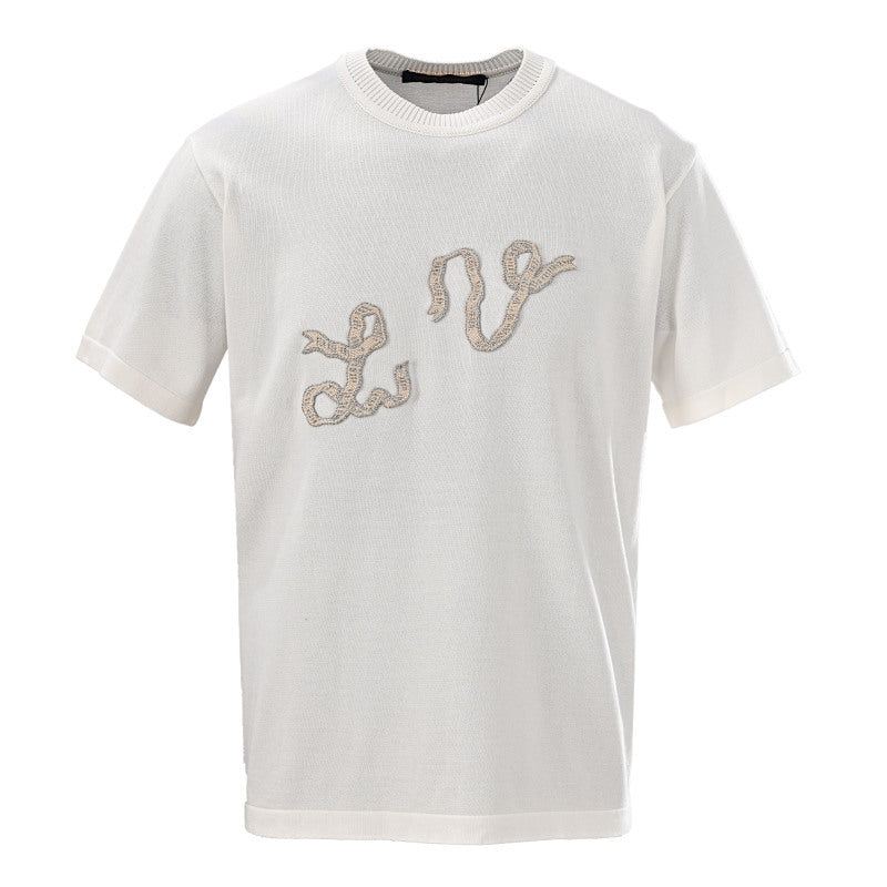 Louis Vuitton Rope-Embroidered Short-Sleeve Knit T-Shirt - product image