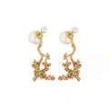 Dior Tribales Tree Clip 18K Gold Earrings