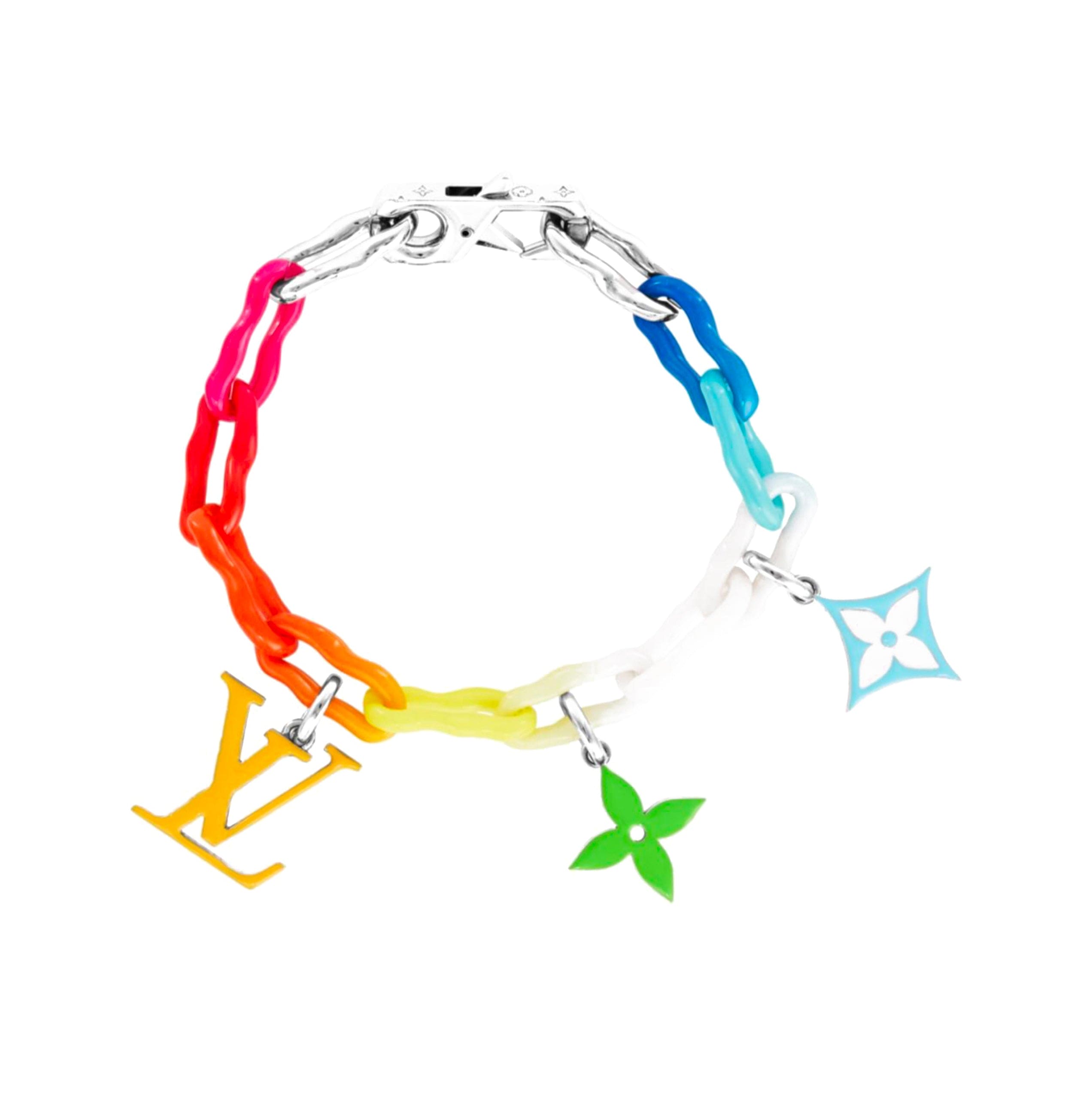 Louis Vuitton Rainbow Ceramic Chain 18K Gold Bracelet