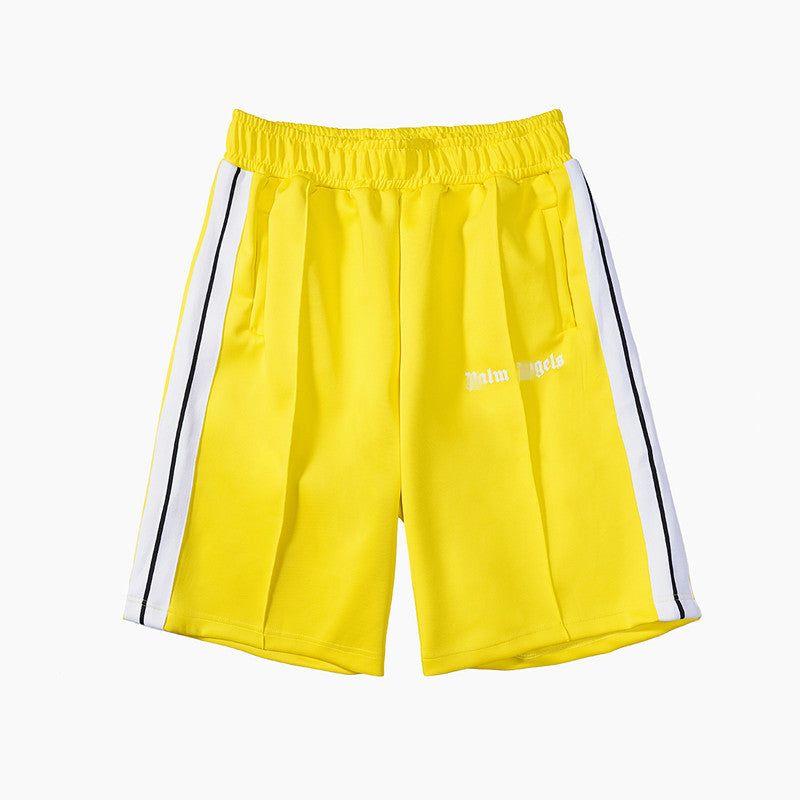 Palm Angle Shorts Palm Angels Casual Striped Shorts Elastic Men and Women Sports