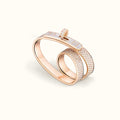 Hermes Kelly Gavroche Double 18K Gold Ring