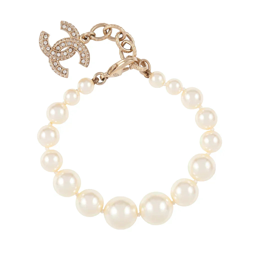 Chanel Pearls 18K Gold Bracelet