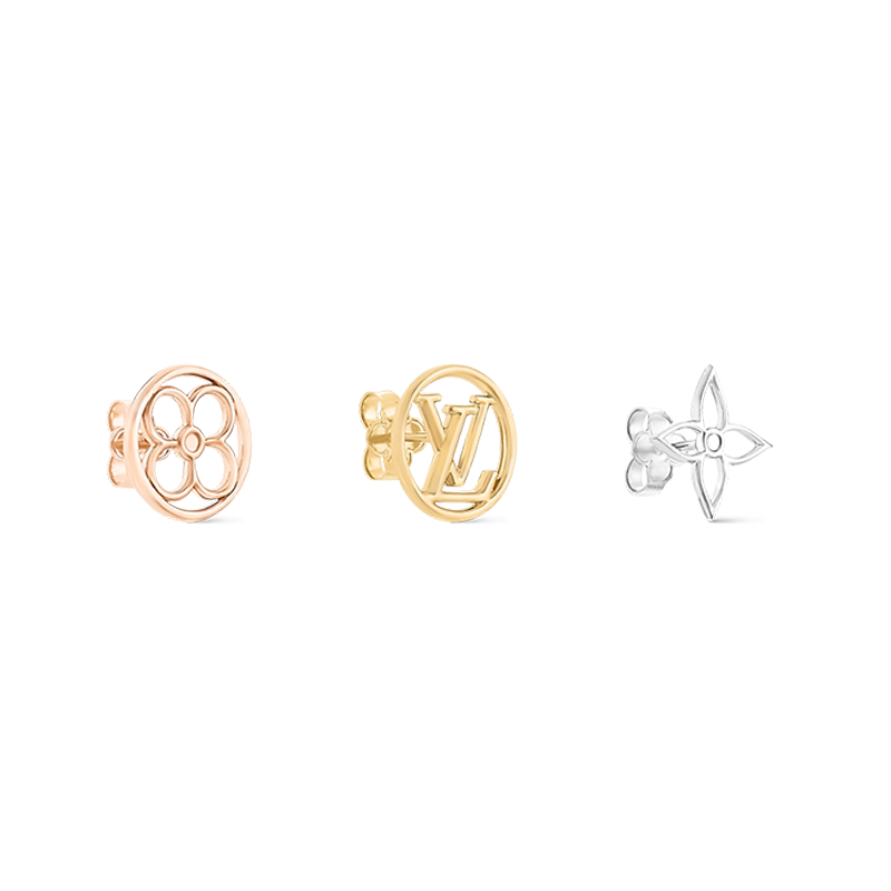 Louis Vuitton Lace 18K Gold Earrings