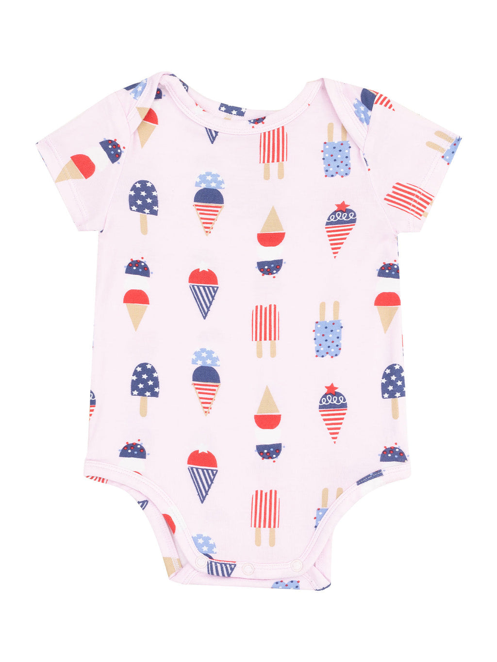 Short Sleeve Bodysuit, American Ice Cream Pink