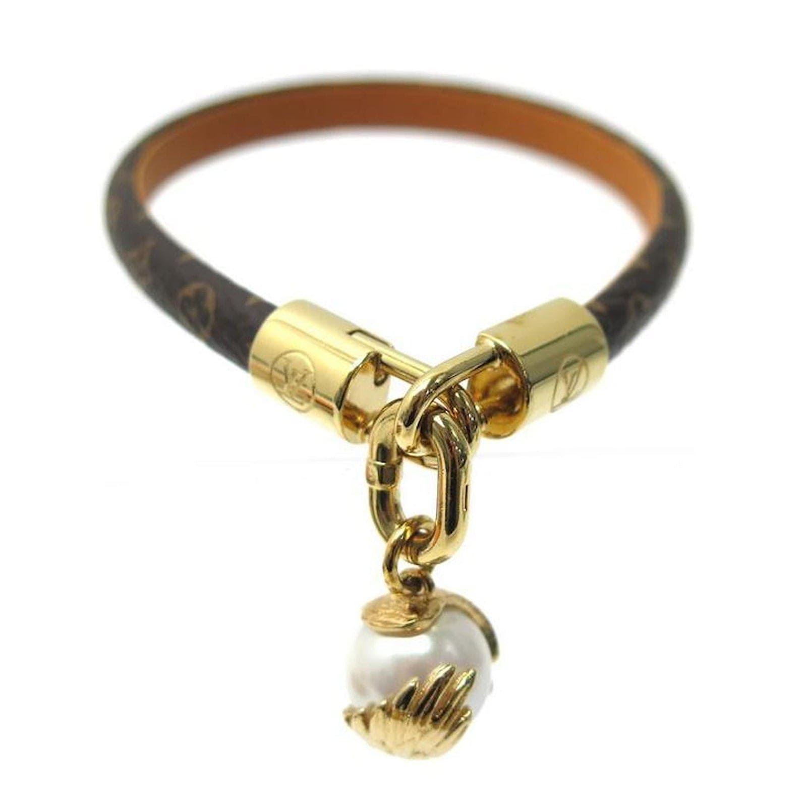 Louis Vuitton Pearl Angels 18K Gold Bracelet