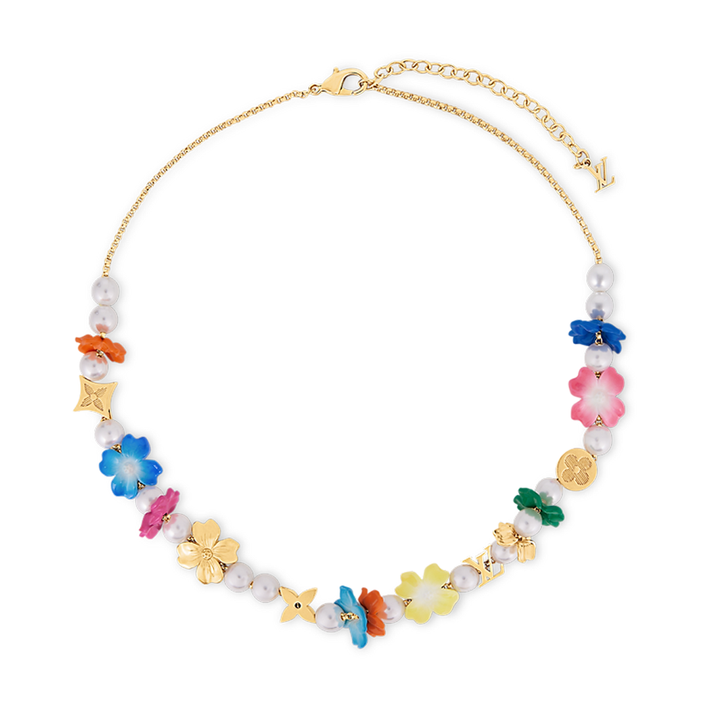 Louis Vuitton Surfin' Flower 18K Gold Necklace