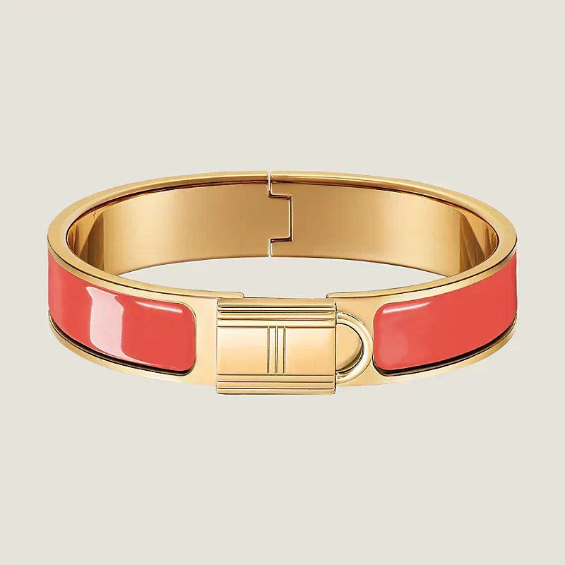 Hermes Clic Cadenas Red 18K Gold Bracelet