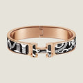 Hermes Clic Panoplie Equestre Black 18K Gold Bracelet