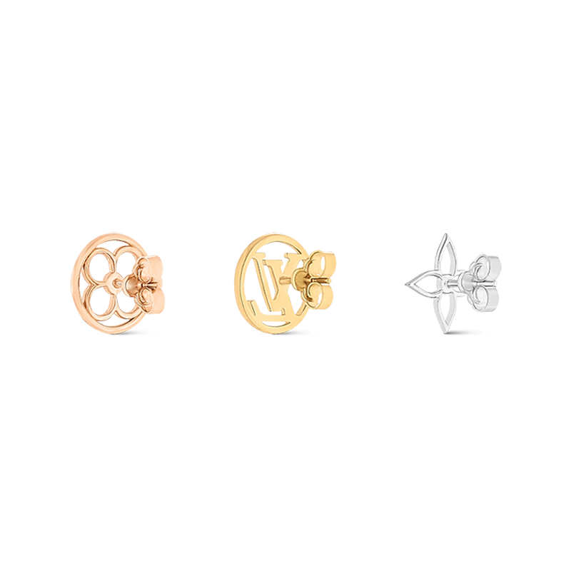 Louis Vuitton Lace 18K Gold Earrings