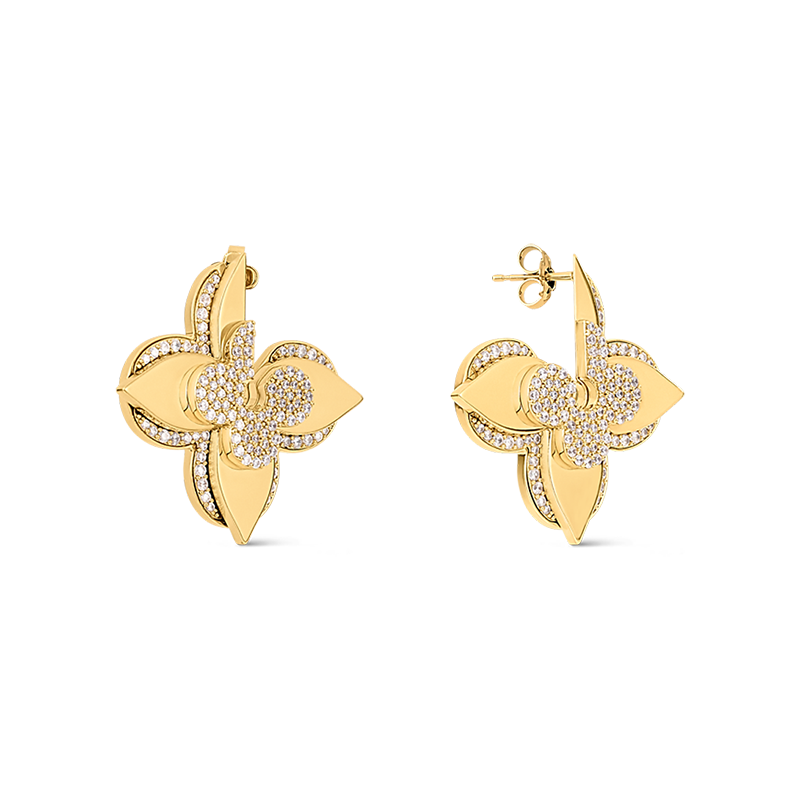 Louis Vuitton Medaillon 18K Gold Earrings
