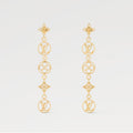 Louis Vuitton Lace Long 18K Gold Earrings