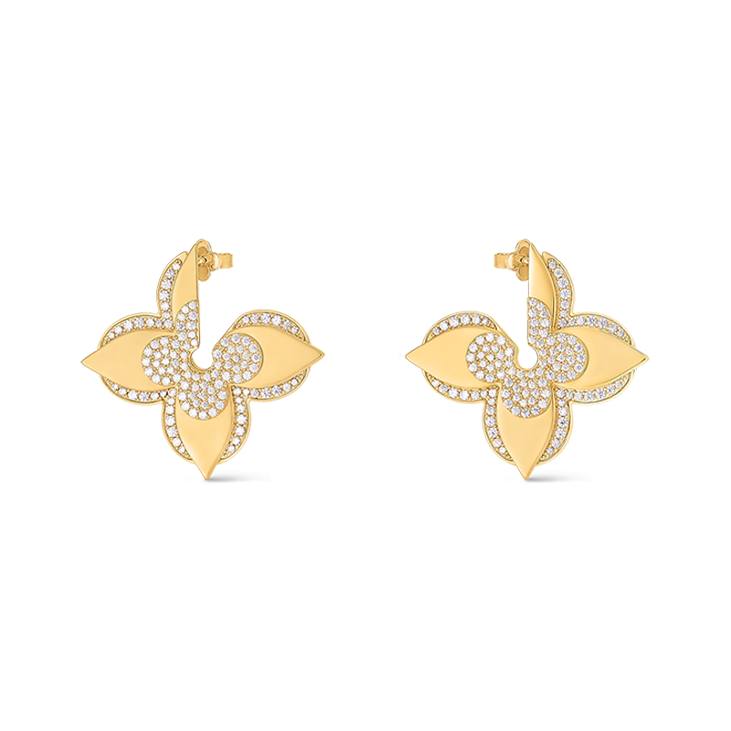 Louis Vuitton Medaillon 18K Gold Earrings