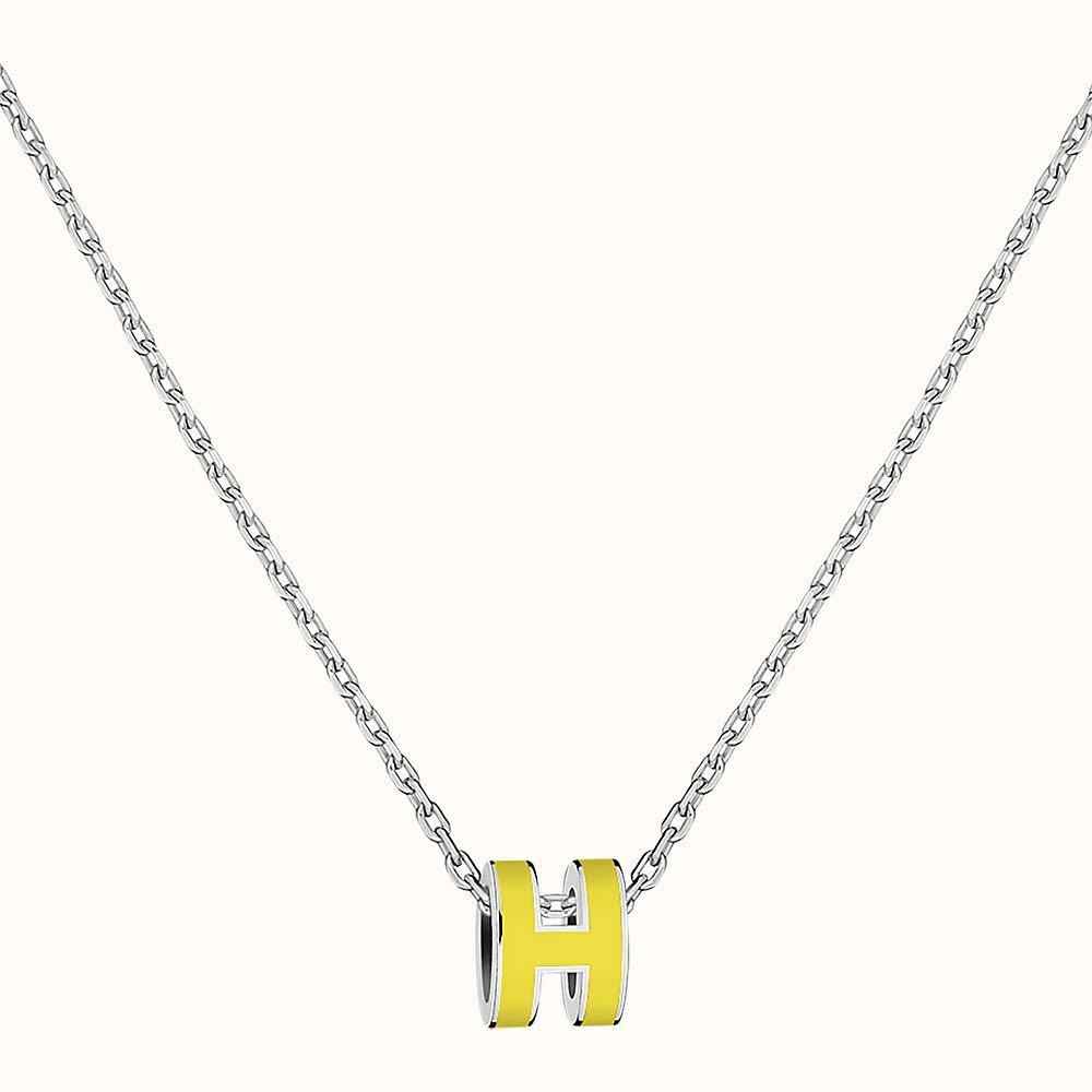Hermes Mini Pop Yellow 18K Gold Necklace