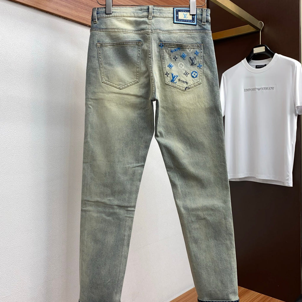 Louis Vuitton Logo-Embroidered Jeans - product image