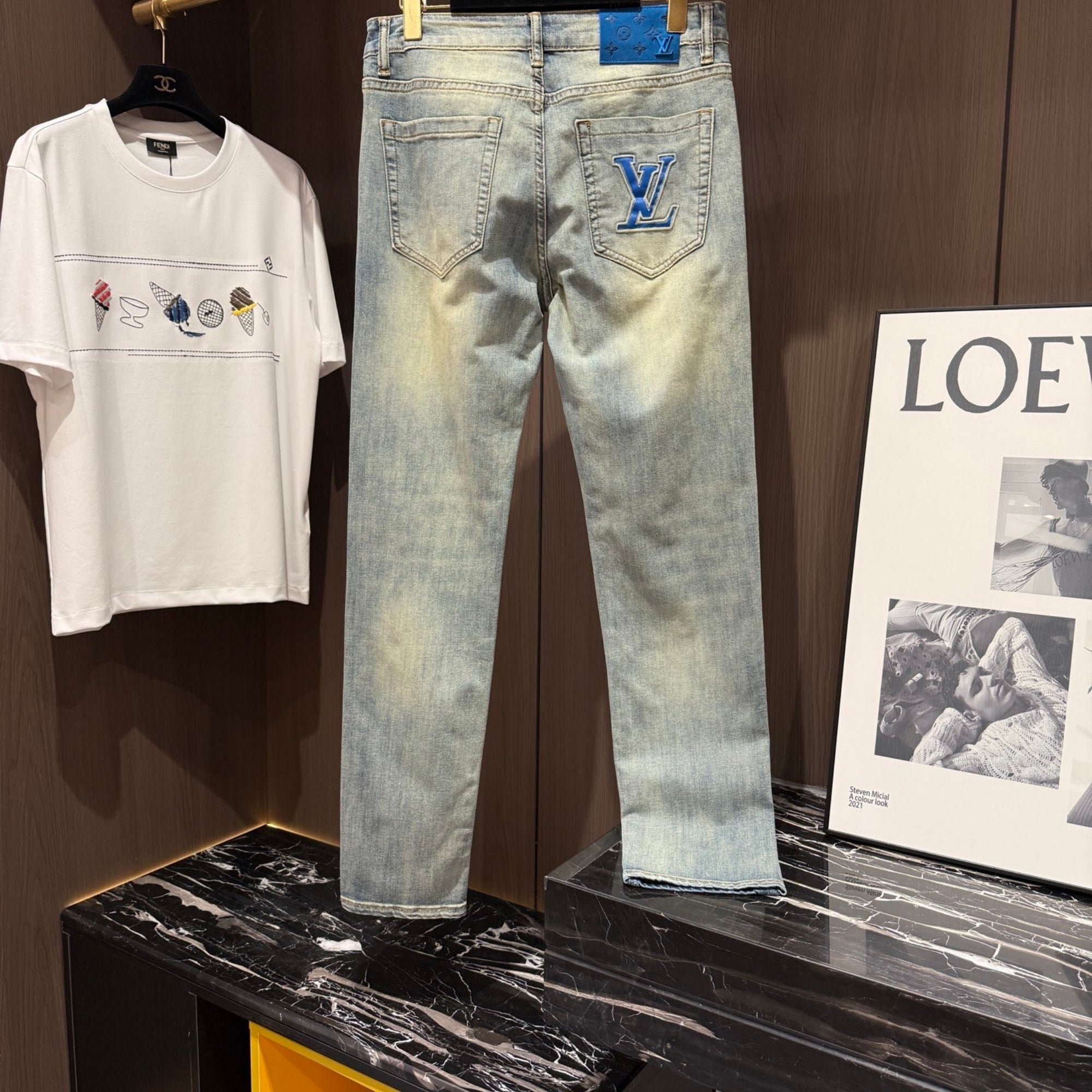 Louis Vuitton Logo-Embroidered Jeans - product image