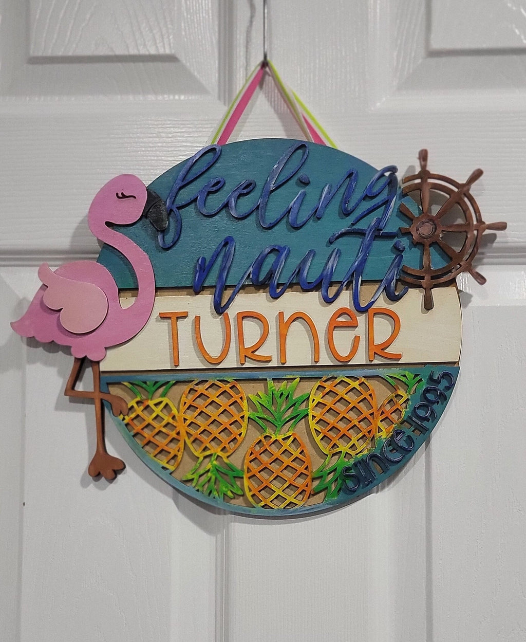Feelin' Nauti (Feeling Naughty) Cruise Cabin Door Hanger with Upside Down
