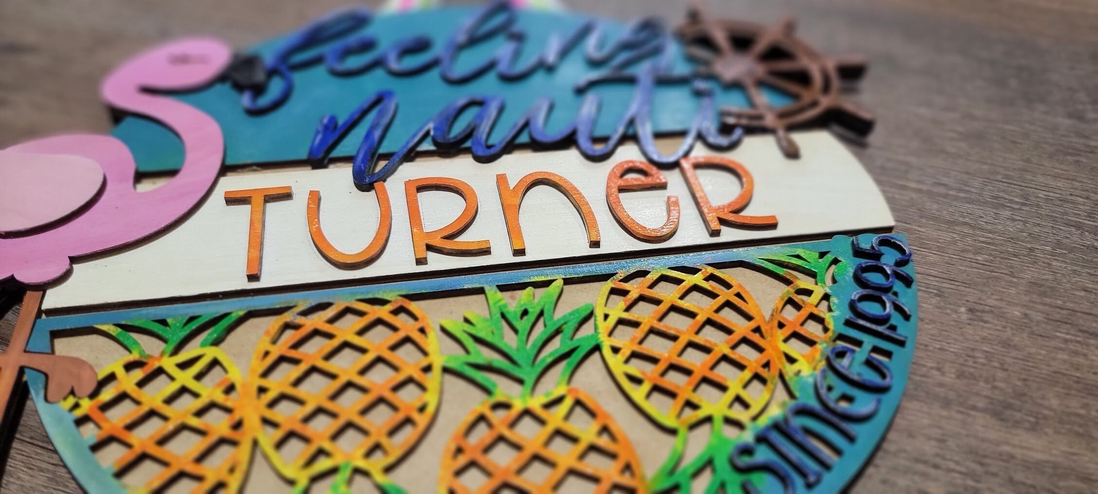 Feelin' Nauti (Feeling Naughty) Cruise Cabin Door Hanger with Upside Down