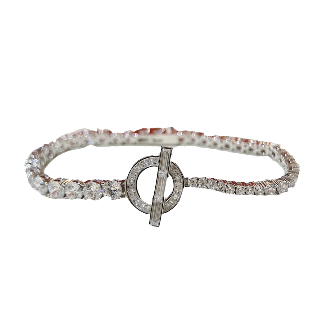 Hermes Finesse Link Diamond 18K Gold Bracelet