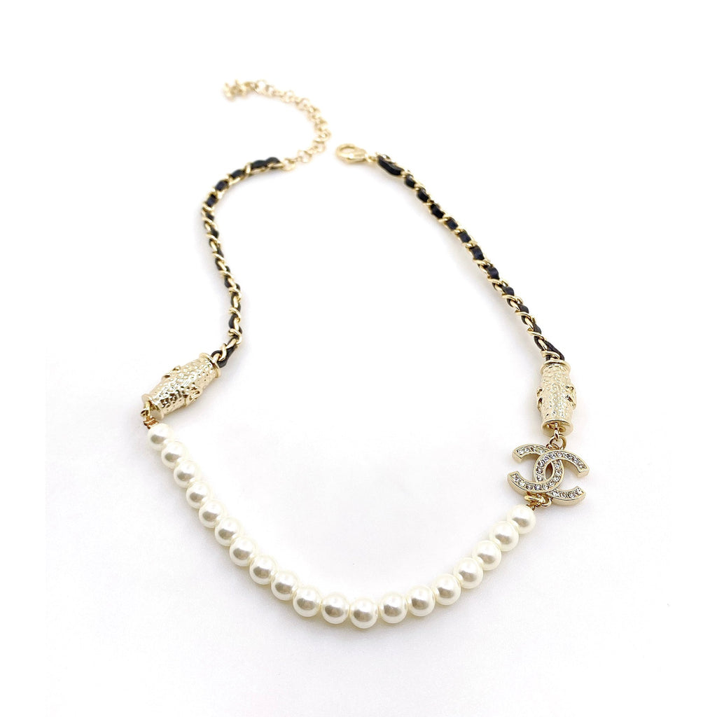 Chanel Crystals Choker 18K Gold Necklace